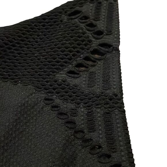 EUC Nux Seamless Black Mesh Textured Crop Legging Yoga Pants - Size Small - Picture 12 of 13